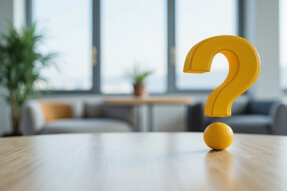 Icono de signo de interrogación limpio y claro en un entorno profesional, sin texto.