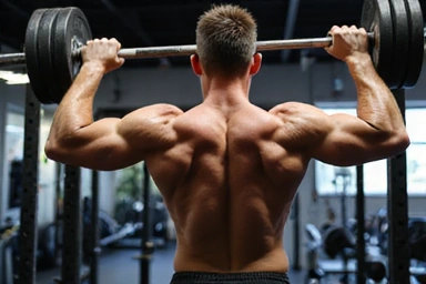 Atleta levantando pesas, simbolizando el aumento de masa muscular